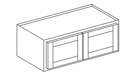 Dartmouth 5-Piece Midnight W3312: Bridge Wall Cabinet: Assembled Kitchen Cabinets