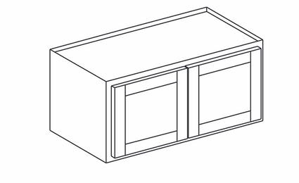 Dartmouth 5-Piece Midnight W3315: Bridge Wall Cabinet: Assembled Kitchen Cabinets