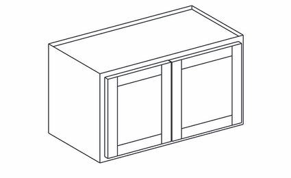 Dartmouth 5-Piece Midnight W3318: Bridge Wall Cabinet: Assembled Kitchen Cabinets