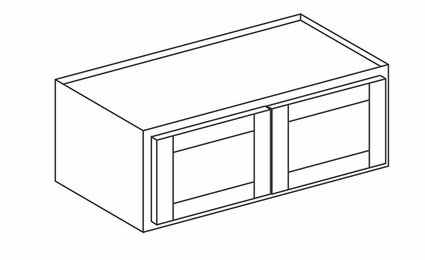 Dartmouth 5-Piece Midnight W3612: Bridge Wall Cabinet: Assembled Kitchen Cabinets