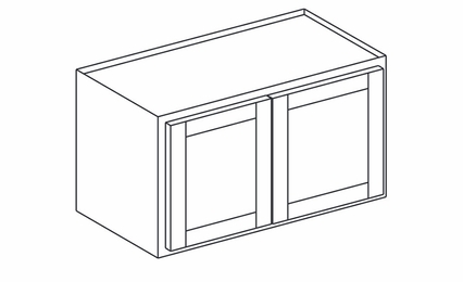 Dartmouth 5-Piece Midnight W3618: Bridge Wall Cabinet: Assembled Kitchen Cabinets