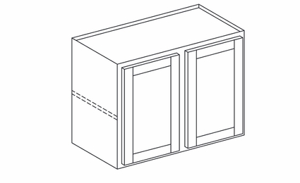 Dartmouth 5-Piece Midnight W3924: Bridge Wall Cabinet: Assembled Kitchen Cabinets