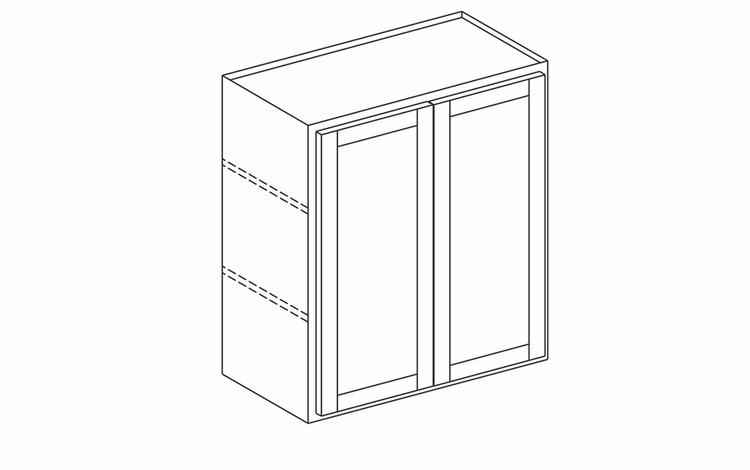 Dartmouth 5-Piece Palmetto W3336: Double Door Wall Cabinet: Assembled Kitchen Cabinets