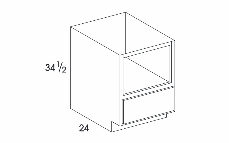 Dartmouth 5-Piece Pewter BMW30: Base Microwave Cabinet: Assembled Kitchen Cabinets