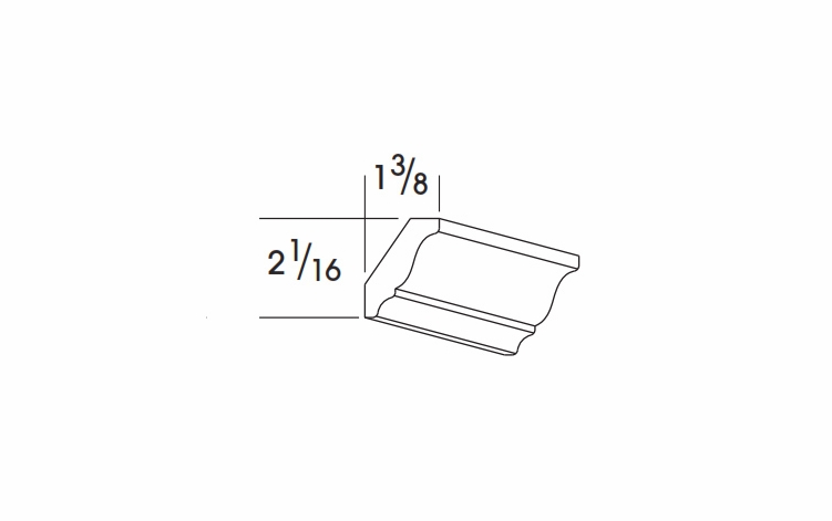 Dartmouth 5-Piece Pewter SMCROWN214: Small Crown Molding: Assembled Kitchen Cabinets