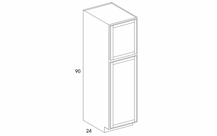 Dartmouth 5-Piece Pewter U249024-SHELFKIT: Utility Cabinet With Shelfkit: Assembled Kitchen Cabinets