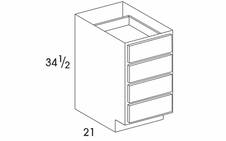 Dartmouth 5-Piece Pewter VDB15: Vanity Drawer Base Cabinet: Assembled Kitchen Cabinetss