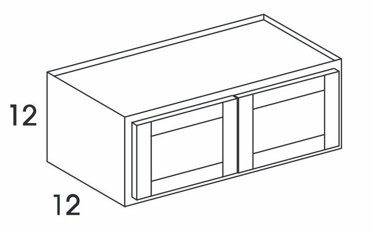 Dartmouth 5-Piece Pewter W3012: Bridge Wall Cabinet: Assembled Kitchen Cabinets