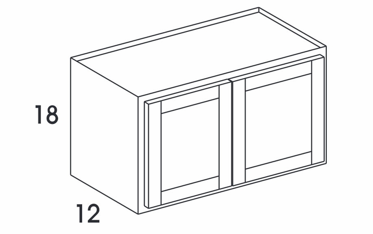 Dartmouth 5-Piece Pewter W3018: Bridge Wall Cabinet: Assembled Kitchen Cabinets