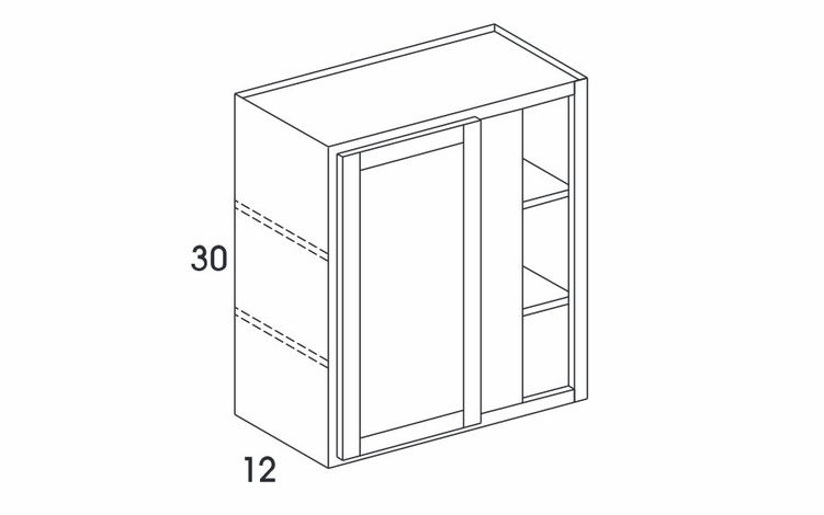 Dartmouth 5-Piece Pewter WC3030: Wall Corner Cabinet: Assembled Kitchen Cabinets