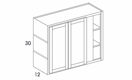 Dartmouth 5-Piece Pewter WC4230: Wall Corner Cabinet: Assembled Kitchen Cabinets
