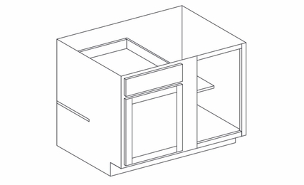 Dartmouth 5-Piece Seabreeze BC36: Base Corner Cabinet: Assembled Kitchen Cabinets