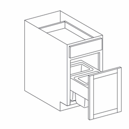Dartmouth 5-Piece Seaport BWB18: Base Wastebasket Cabinet: Assembled Kitchen Cabinets