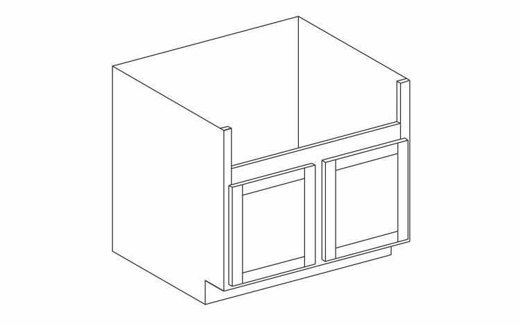 Dartmouth 5-Piece Seaport FSB36: Base Farm Sink Cabinet: Assembled Kitchen Cabinets