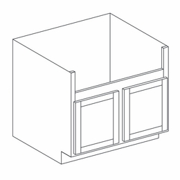 Dartmouth 5-Piece Seaport FSB36: Base Farm Sink Cabinet: Assembled Kitchen Cabinets
