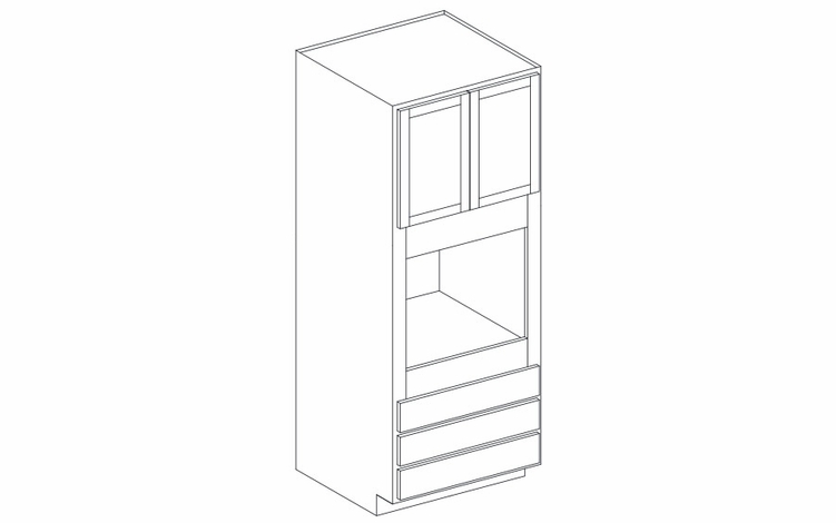 Dartmouth 5-Piece Seaport OC339024-SHELF-CLIPS: Oven Cabinet With Shelf: Assembled Kitchen Cabinets