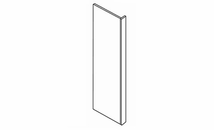 Dartmouth 5-Piece Seaport REFP30: Finished Refrigerator Panel: Assembled Kitchen Cabinets