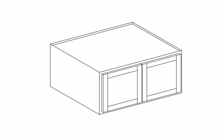 Dartmouth 5-Piece Seaport RW3324: Refrigerator Wall Cabinet: Assembled Kitchen Cabinets