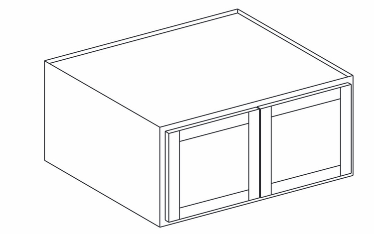 Dartmouth 5-Piece Seaport RW3624: Refrigerator Wall Cabinet: Assembled Kitchen Cabinets