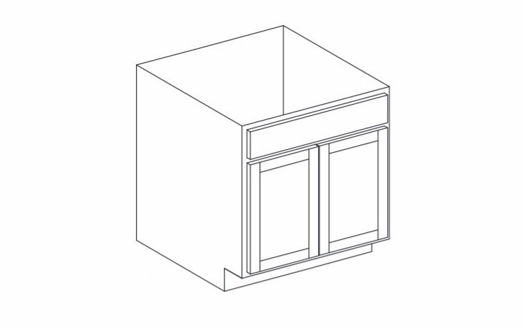 Dartmouth 5-Piece Seaport SB27: Sink Base Cabinet: Assembled Kitchen Cabinets