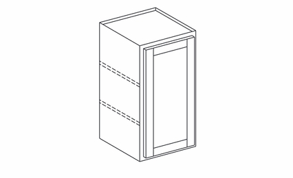 Dartmouth 5-Piece Seaport W0930: Single Door Wall Cabinet: Assembled Kitchen Cabinets