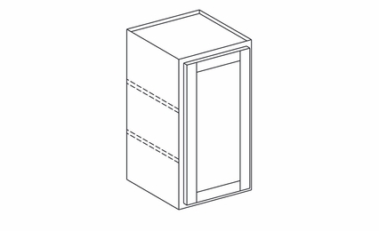 Dartmouth 5-Piece Seaport W1530: Single Door Wall Cabinet: Assembled Kitchen Cabinets