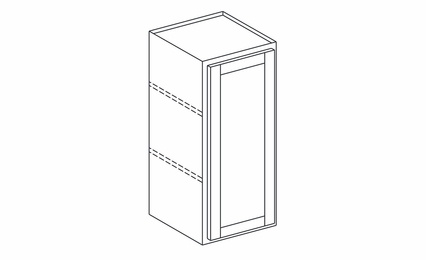 Dartmouth 5-Piece Seaport W2136: Single Door Wall Cabinet: Assembled Kitchen Cabinets