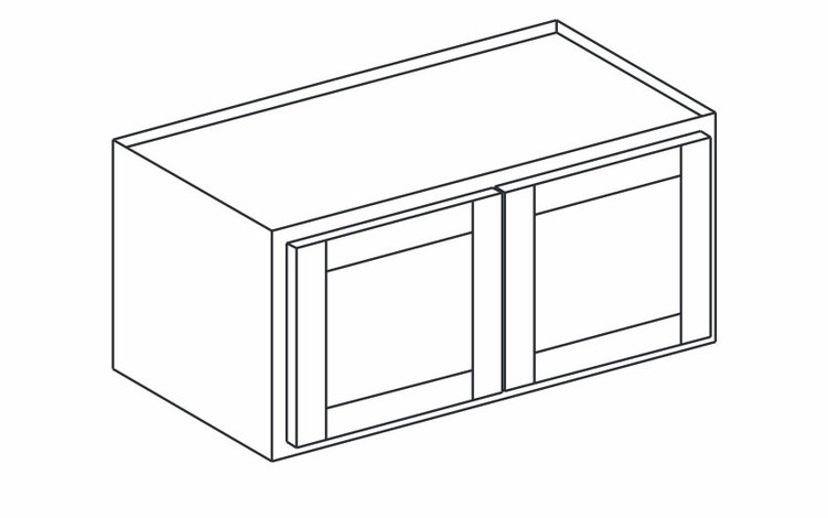 Dartmouth 5-Piece Seaport W3015: Bridge Wall Cabinet: Assembled Kitchen Cabinets