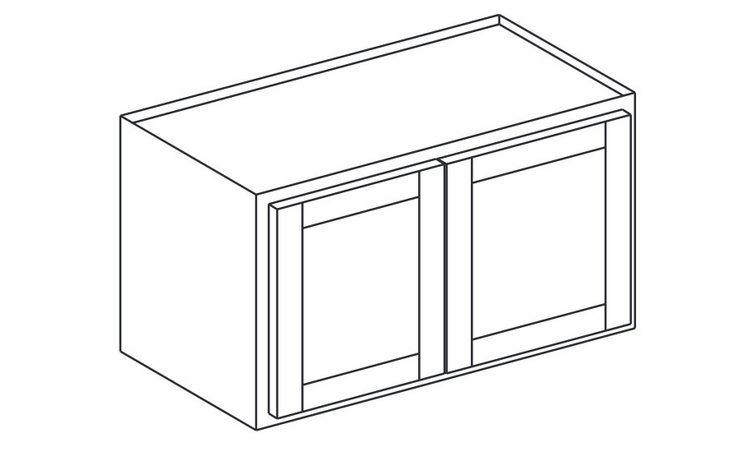 Dartmouth 5-Piece Seaport W3018: Bridge Wall Cabinet: Assembled Kitchen Cabinets