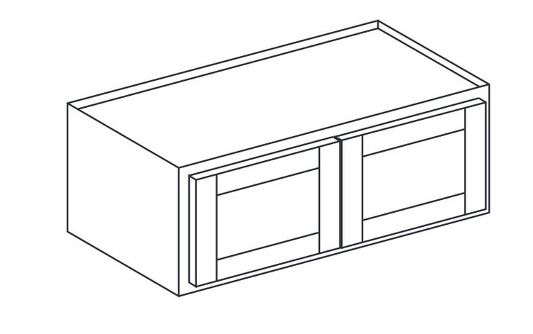 Dartmouth 5-Piece Seaport W3312: Bridge Wall Cabinet: Assembled Kitchen Cabinets