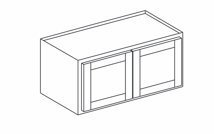 Dartmouth 5-Piece Seaport W3615: Bridge Wall Cabinet: Assembled Kitchen Cabinets