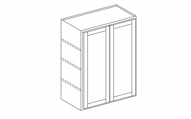 Dartmouth 5-Piece Seaport W3642: Double Door Wall Cabinet: Assembled Kitchen Cabinets