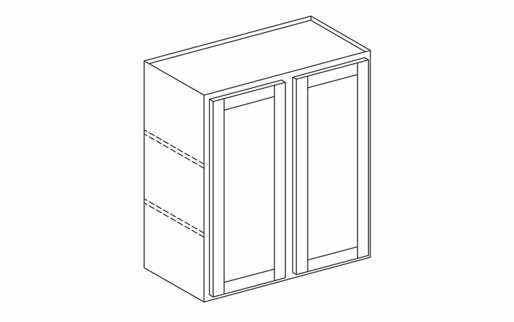 Dartmouth 5-Piece Seaport W4236: Double Door Wall Cabinet: Assembled Kitchen Cabinets