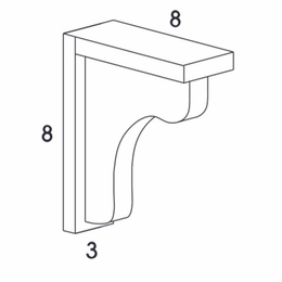 Dartmouth 5-Piece White BARBRACKET: Bar Bracket: Assembled Kitchen Cabinets