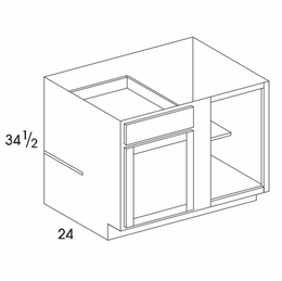 Dartmouth 5-Piece White BC48: Base Corner Cabinet: Assembled Kitchen Cabinets