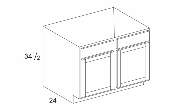 Dartmouth 5-Piece White SB39: Sink Base Cabinet: Assembled Kitchen Cabinets