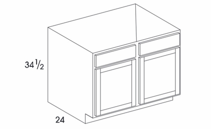 Dartmouth 5-Piece White SB42: Sink Base Cabinet: Assembled Kitchen Cabinets