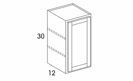 Dartmouth 5-Piece White W0930: Single Door Wall Cabinet: Assembled Kitchen Cabinets