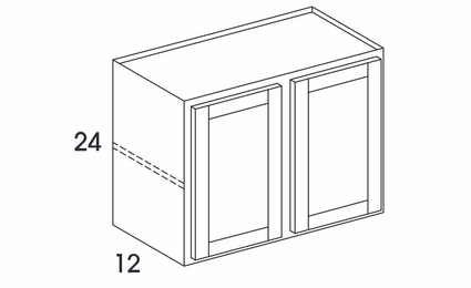 Dartmouth 5-Piece White W3924: Bridge Wall Cabinet: Assembled Kitchen Cabinets