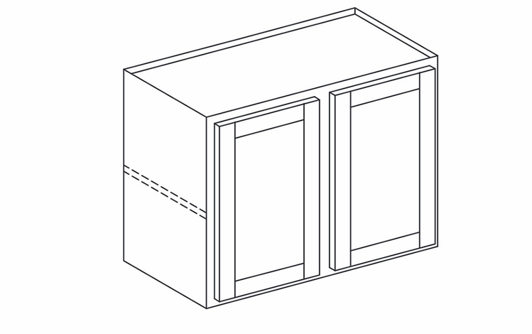 Dartmouth Biscayne Paint W3924: Bridge Wall Cabinet: Assembled Kitchen Cabinets