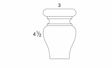 Dartmouth Brownstone BFOOT: Bunn Foot: Assembled Kitchen Cabinets