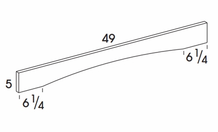 Dartmouth Brownstone V549RA: Roman Arch Valance: Assembled Kitchen Cabinets