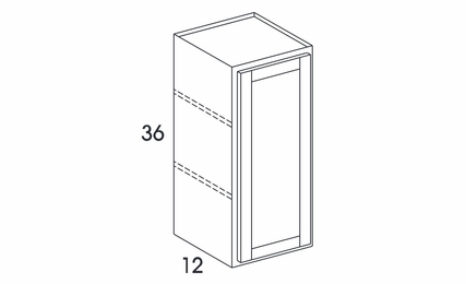 Dartmouth Brownstone W1836: Single Door Wall Cabinet: Assembled Kitchen Cabinets