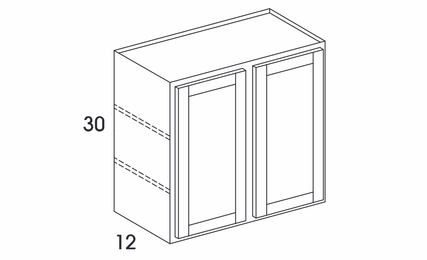Dartmouth Brownstone W4230: Double Door Wall Cabinet: Assembled Kitchen Cabinets