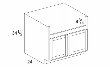 Dartmouth Dark Sable FSB36: Base Farm Sink Cabinet: Assembled Kitchen Cabinets