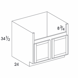 Dartmouth Dark Sable FSB36: Base Farm Sink Cabinet: Assembled Kitchen Cabinets