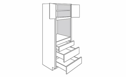 Dartmouth Dark Sable OC339024-SH-CL: Oven Cabinet With Shelf: Assembled Kitchen Cabinetss