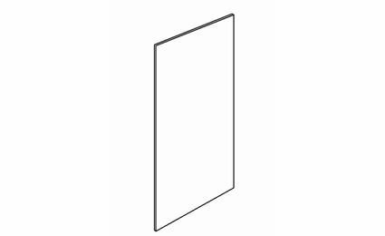 Dartmouth Dark Sable P4896: Finished End Panel: Assembled Kitchen Cabinets
