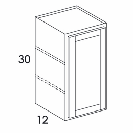 Dartmouth Dark Sable W0930: Single Door Wall Cabinet: Assembled Kitchen Cabinets