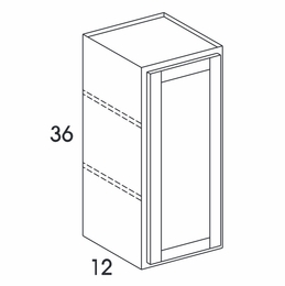 Dartmouth Dark Sable W2136: Single Door Wall Cabinet: Assembled Kitchen Cabinets